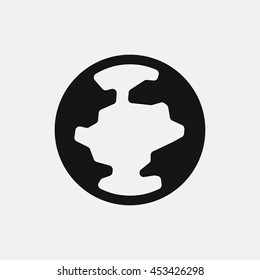 Earth icon illustration isolated vector sign symbol