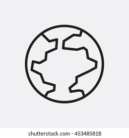 Earth icon illustration isolated vector sign symbol