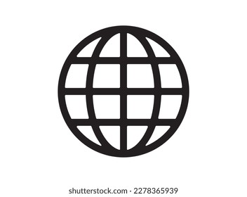 ilustración de vector de red de Internet de icono terrestre