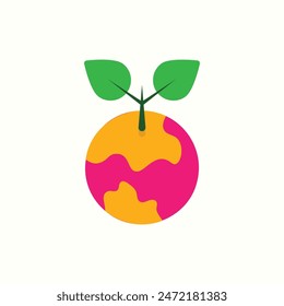 icono de tierra, conjunto de iconos de entorno de color plano aislado