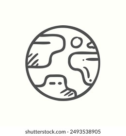earth icon, isolated handdrawn icon theme travel