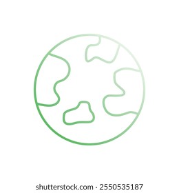 Earth icon isolated on a white background. Vector illustration.