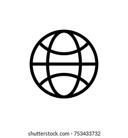 Earth icon isolated vector sign symbol, on white background. Can be used in logo, UI and web design