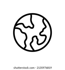 Earth icon. line icon style. simple design editable. Design template vector