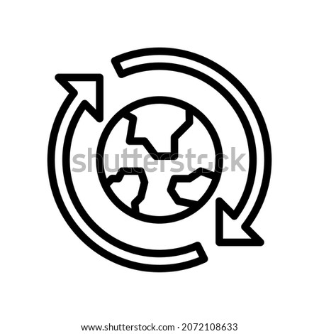 Earth Icon, Line style icon vector illustration, Suitable for website, mobile app, print, presentation, infographic and any other project.