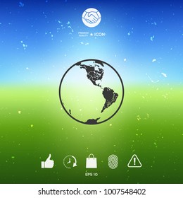 Earth icon. Logo