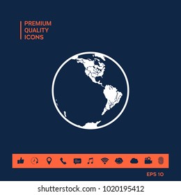 Earth icon. Logo