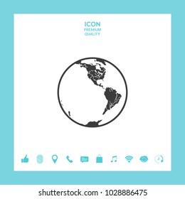 Earth icon. Logo