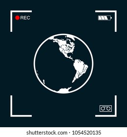 Earth icon. Logo