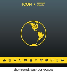 Earth icon. Logo