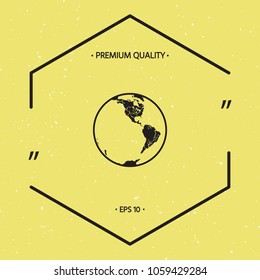 Earth icon. Logo