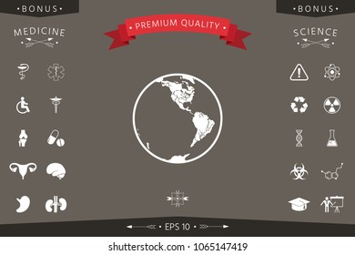 Earth icon. Logo