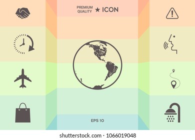 Earth icon. Logo