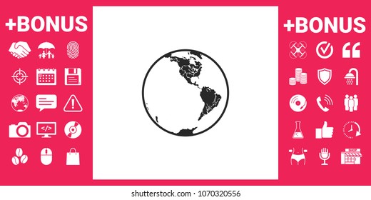 Earth icon. Logo