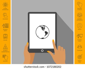 Earth icon. Logo