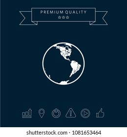 Earth icon. Logo