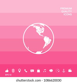 Earth icon. Logo