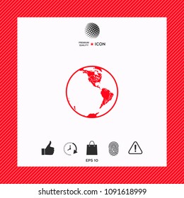 Earth icon. Logo