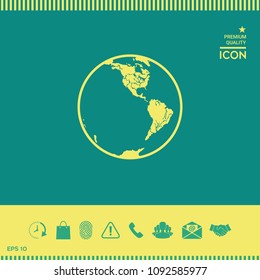 Earth icon. Logo