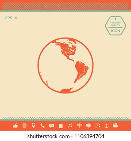 Earth icon. Logo