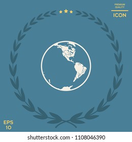 Earth icon. Logo