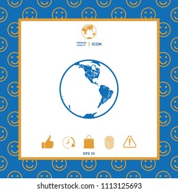 Earth icon. Logo
