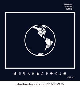 Earth icon. Logo