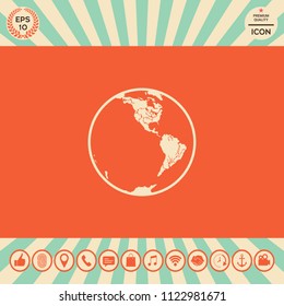 Earth icon. Logo