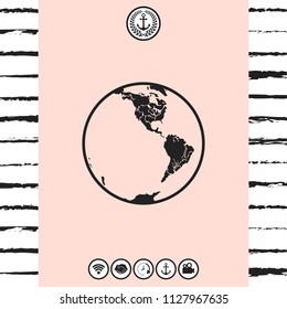 Earth icon. Logo