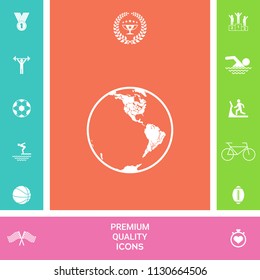 Earth icon. Logo