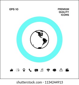 Earth icon. Logo