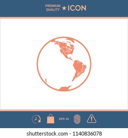 Earth icon. Logo