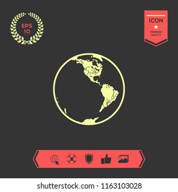 Earth icon. Logo