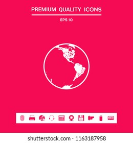 Earth icon. Logo