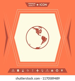 Earth icon. Logo