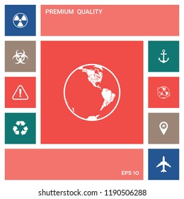 Earth icon. Logo