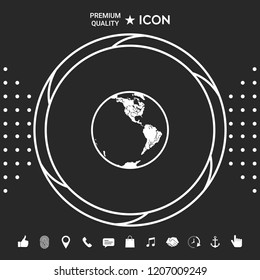 Earth icon. Logo