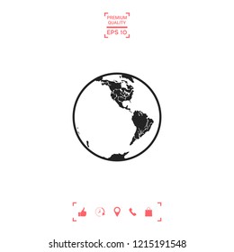 Earth icon. Logo