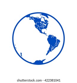 Earth icon. Logo.