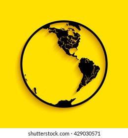 Earth icon. Logo.