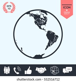 Earth icon. Logo