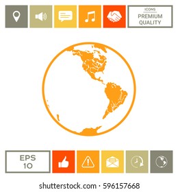 Earth icon. Logo