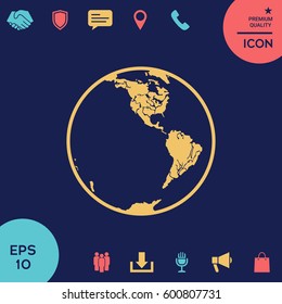 Earth icon. Logo
