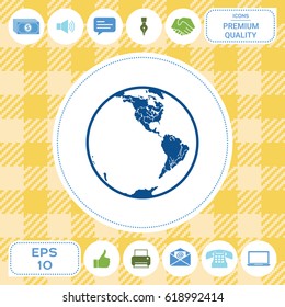 Earth icon. Logo