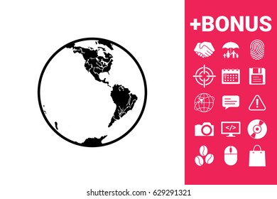 Earth icon. Logo