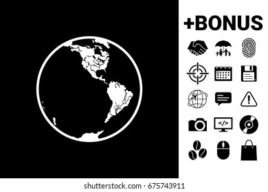 Earth icon. Logo