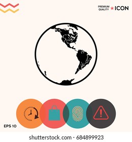 Earth icon. Logo