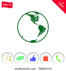 Earth icon. Logo