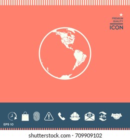 Earth icon. Logo