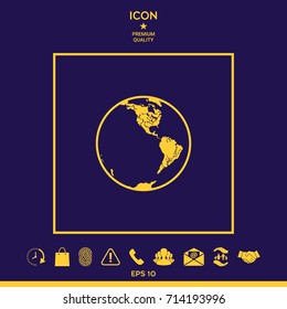 Earth icon. Logo